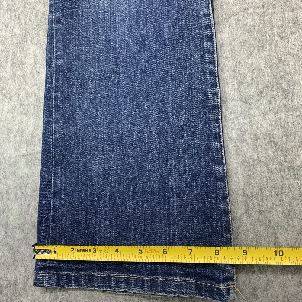 Bebe Women's Denim Blue Jeans Flare Mid Rise Size 28x31.5 - Picture 12 of 14